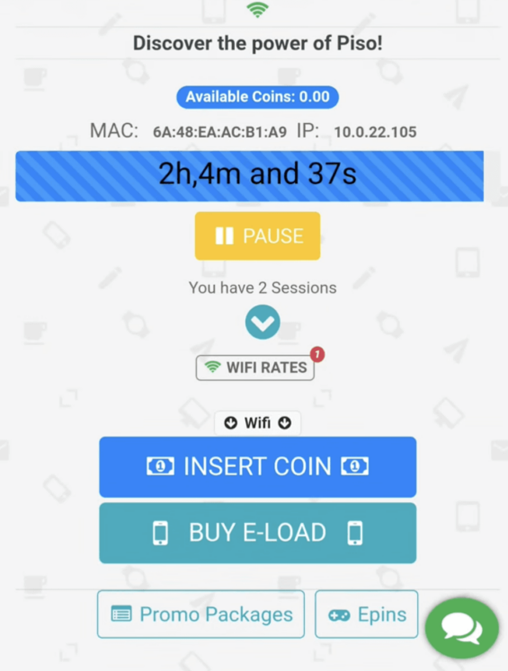 10.0.0.1 Piso Wifi Pause Login Admin